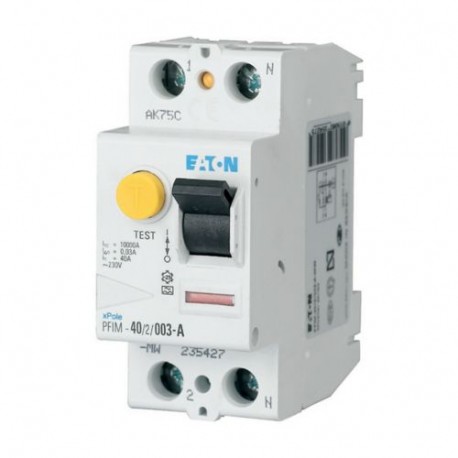 Eaton-moeller PFIM-25/2/01-MW Y7-235391 EATON ELECTRIC Residual current circuit breaker (RCCB), 25A, 2p, 100mA, typ..