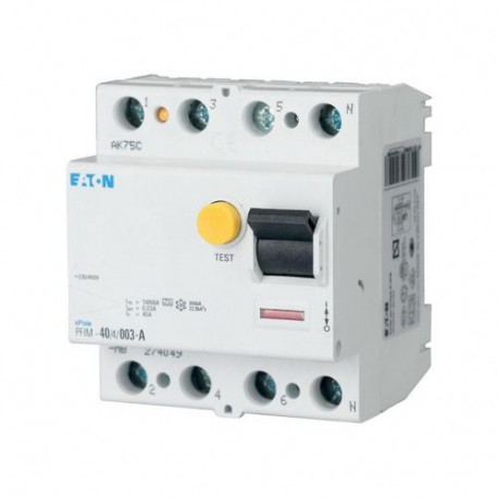 Eaton-moeller PFIM-40/4/05-MW Y7-235413 EATON ELECTRIC Residual current circuit breaker (RCCB), 40A, 4p, 500mA, typ..
