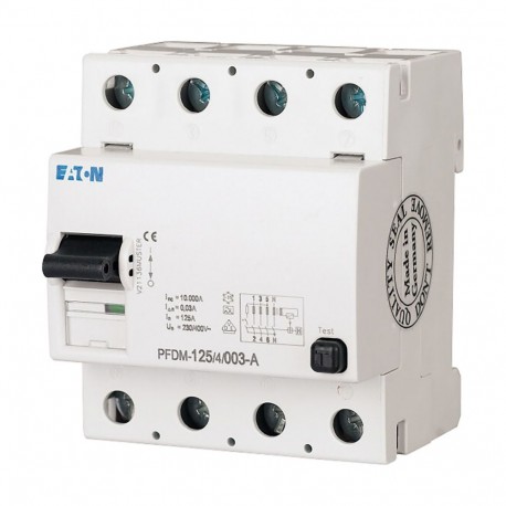 Eaton-moeller PFDM-125/4/03 EATON ELECTRIC Residual current circuit-breaker, 125A, 4p, 3mA, AC-Char