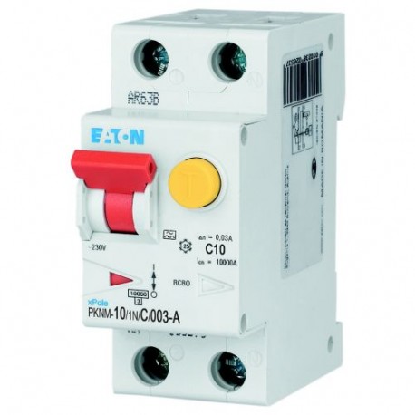 Eaton-moeller PKNM-10/1N/C/003-A-MW Y7-236082 EATON ELECTRIC RCD/MCB combination switch, 10A, 30mA, C-LS-Char, 1N p..