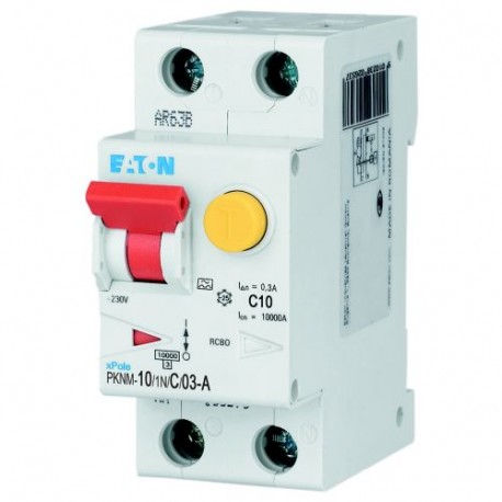 Eaton-moeller PKNM-10/1N/C/03-A-MW Y7-236084 EATON ELECTRIC RCD/MCB combination switch, 10A, 300mA, C-LS-Char, 1N p..