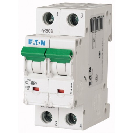 EATON - MOELLER PXL-B6/2 PXL-B6/2 236225 EATON ELECTRIC Over current switch, 6A, 2p, B-Char, AC