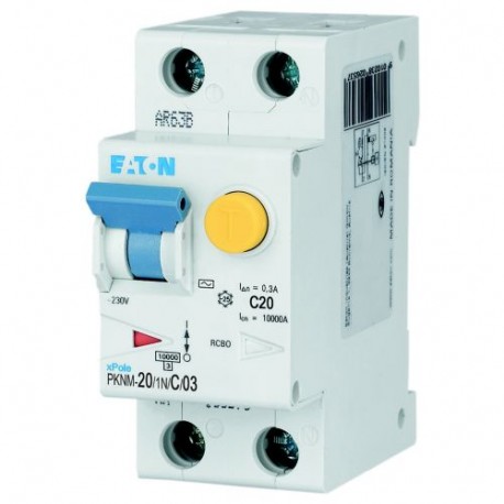 Eaton-moeller PKNM-20/1N/C/03-MW Y7-236247 EATON ELECTRIC RCD/MCB combination switch, 20A, 300mA, miniature circuit..