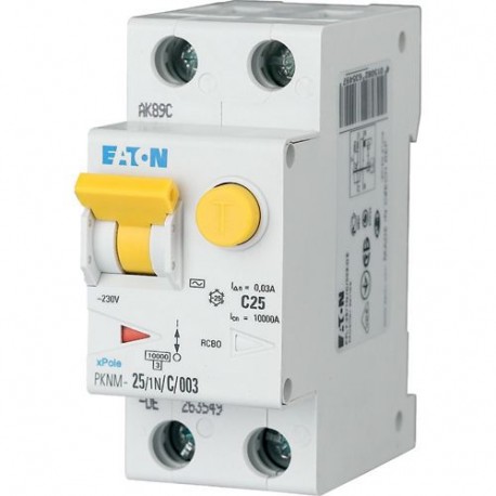 Eaton-moeller PKNM-25/1N/C/003-MW Y7-236275 EATON ELECTRIC RCD/MCB combination switch, 25A, 30mA, miniature circuit..