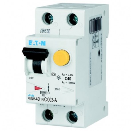 Eaton-moeller PKNM-40/1N/C/003-A-MW Y7-236338 EATON ELECTRIC RCD/MCB combination switch, 40A, 30mA, C-LS-Char, 1N p..