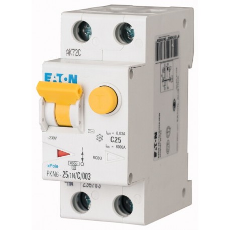 Eaton-moeller PKN6-16/1N/C/003-A-MW Y7-236645 EATON ELECTRIC RCD/MCB, 16A, 30mA, miniature circuit-breaker trip cur..