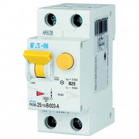 Eaton-moeller PKN6-25/1N/B/003-A-MW Y7-236697 EATON ELECTRIC RCD/MCB, 25A, 30mA, miniature circuit-breaker trip cur..