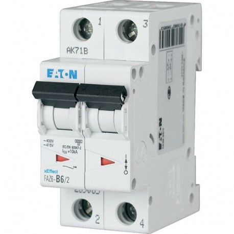 Eaton-moeller FAZ6-B63/2 Y7-239094 EATON ELECTRIC Miniature circuit breaker (MCB), 63A, 2 p, type B characteristic,..