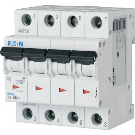 Eaton-moeller FAZ6-B25/4 Y7-239185 EATON ELECTRIC Miniature circuit breaker (MCB), 25A, 4 p, type B characteristic,..