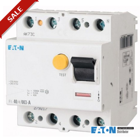 Eaton-moeller FI-80/4/003-B DRCM-25/4/003-G/B. EATON ELECTRIC Residual current circuit-breaker, 80A, 4p, 03A, B-Char