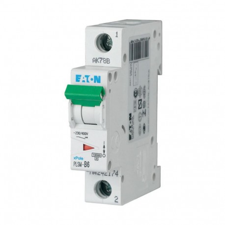 EATON - MOELLER PLSM-B6-MW PLSM-B6-MW 242174 Y7-242174 EATON ELECTRIC Over current switch, 6A, 1p, type B characteristic
