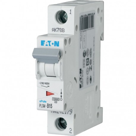 EATON - MOELLER PLSM-B15-MW PLSM-B15-MW 242179 EATON ELECTRIC Over current switch, 15A, 1p, type B characteristic
