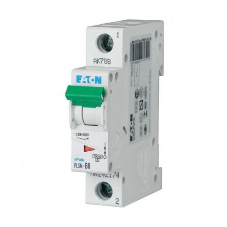EATON - MOELLER PLSM-C6-MW PLSM-C6-MW 242200 Y7-242200 EATON ELECTRIC Over current switch, 6A, 1p, type C characteristic