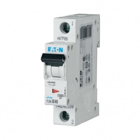 EATON - MOELLER PLSM-D40-MW PLSM-D40-MW 242233 Y7-242233 EATON ELECTRIC Over current switch, 40A, 1p, type D characteristic