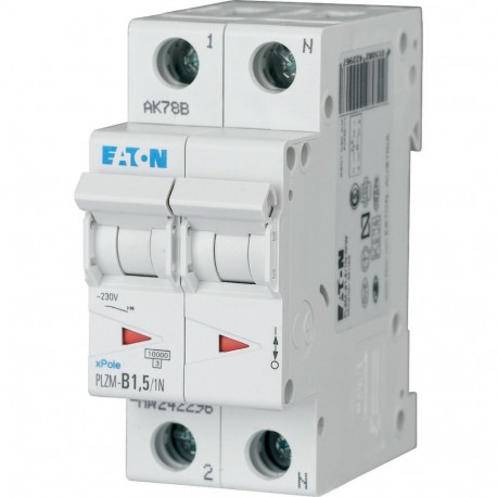Eaton-moeller PLZM-B1,5/1N-MW EATON ELECTRIC Over current switch, 1, 5 A, 1pole+N, type B characteristic