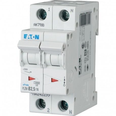 Eaton-moeller PLZM-B2,5/1N-MW EATON ELECTRIC Over current switch, 2, 5 A, 1pole+N, type B characteristic