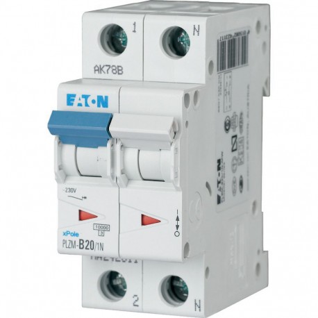 Eaton-moeller PLZM-B20/1N-MW Y7-242311 EATON ELECTRIC Over current switch, 20A, 1pole+N, type B characteristic