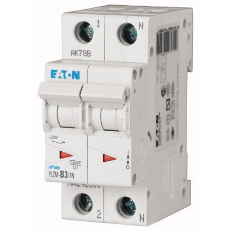 Eaton-moeller PLZM-C3/1N-MW EATON ELECTRIC Over current switch, 3A, 1pole+N, type C characteristic