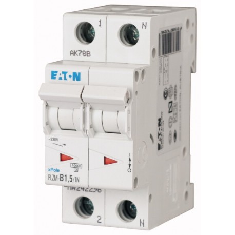 Eaton-moeller PLZM-D1,5/1N-MW EATON ELECTRIC Over current switch, 1, 5 A, 1pole+N, type D characteristic