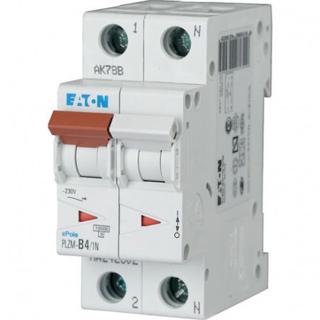 Eaton-moeller PLZM-D4/1N-MW EATON ELECTRIC Over current switch, 4A, 1pole+N, type D characteristic