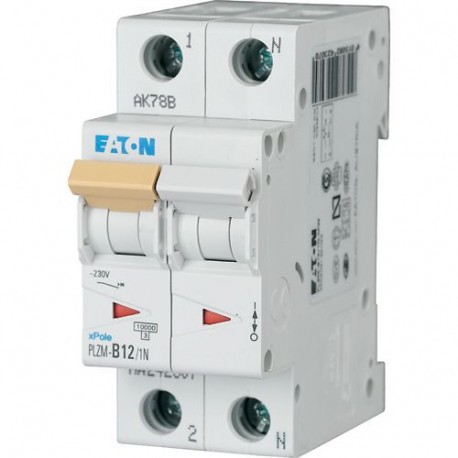 Eaton-moeller PLZM-D12/1N-MW EATON ELECTRIC Over current switch, 12A, 1pole+N, type D characteristic