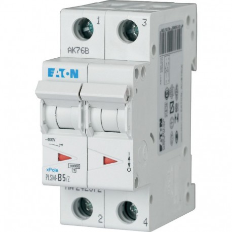 Eaton-moeller PLSM-B5/2-MW EATON ELECTRIC Over current switch, 5A, 2 p, type B characteristic
