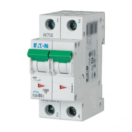 EATON - MOELLER PLSM-B6/2-MW PLSM-B6/2-MW 242373 Y7-242373 EATON ELECTRIC Over current switch, 6A, 2p, type B characteristic