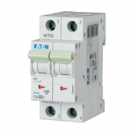 Eaton-moeller PLSM-B8/2-MW EATON ELECTRIC Over current switch, 8A, 2 p, type B characteristic