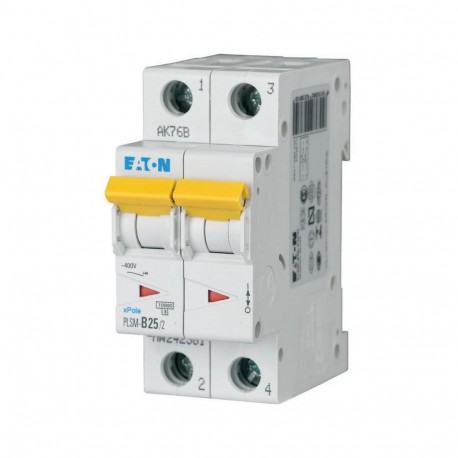 EATON - MOELLER PLSM-B25/2-MW PLSM-B25/2-MW 242381 Y7-242381 EATON ELECTRIC Over current switch, 25A, 2p, type B characteristic