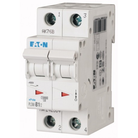 EATON - MOELLER PLSM-C1/2-MW PLSM-C1/2-MW 242390 0001609176 EATON ELECTRIC Over current switch, 1A, 2p, type C characteristic