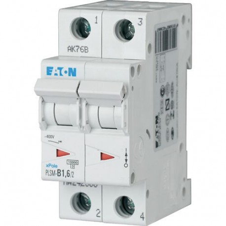 Eaton-moeller PLSM-C1,6/2-MW EATON ELECTRIC Over current switch, 1, 6 A, 2 p, type C characteristic