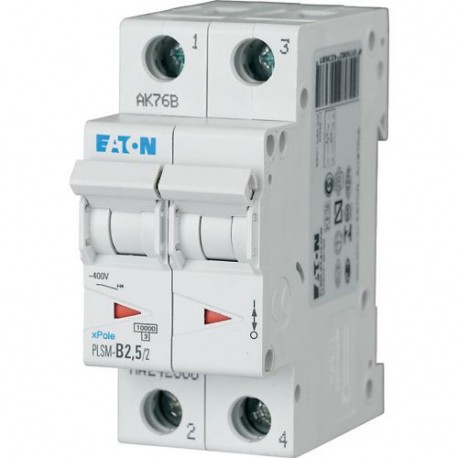 Eaton-moeller PLSM-C2,5/2-MW EATON ELECTRIC Over current switch, 2, 5 A, 2 p, type C characteristic