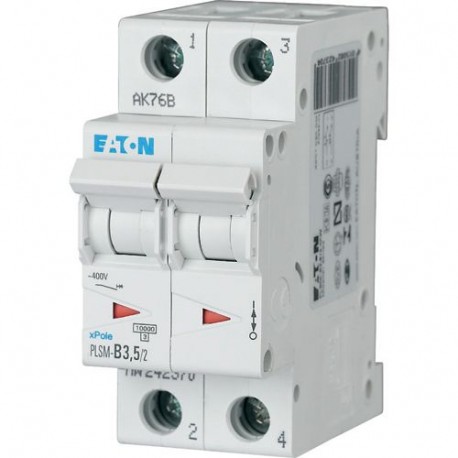 Eaton-moeller PLSM-C3,5/2-MW EATON ELECTRIC Over current switch, 3, 5 A, 2 p, type C characteristic