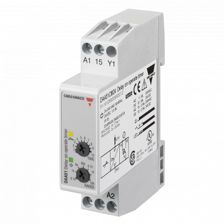 Carlo-gavazzi DAA51CM24 CARLO GAVAZZI INPUT RANGE 0,1 s 100 h MOUNTING DIN-rail SIZE 17,5 mm POWER SUPPLY RANGE 24÷240VAC ..