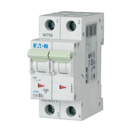 Eaton-moeller PLSM-C8/2-MW EATON ELECTRIC Over current switch, 8A, 2 p, type C characteristic