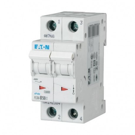 Eaton-moeller PLSM-C50/2-MW Y7-242410 EATON ELECTRIC Over current switch, 50A, 2p, type C characteristic