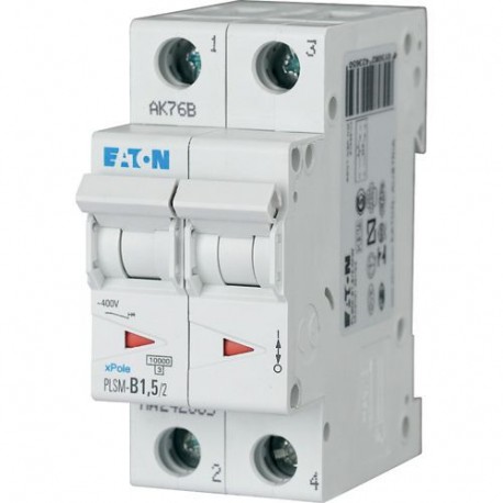 EATON - MOELLER PLSM-D1,5/2-MW PLSM-D1,5/2-MW 242414 EATON ELECTRIC Over current switch, 1, 5 A, 2 p, type D characteristic