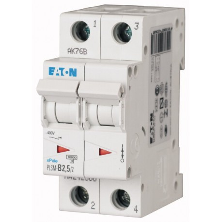 EATON - MOELLER PLSM-D2,5/2-MW PLSM-D2,5/2-MW 242417 EATON ELECTRIC Over current switch, 2, 5 A, 2 p, type D characteristic