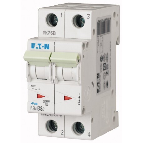 EATON - MOELLER PLSM-D8/2-MW PLSM-D8/2-MW 242423 EATON ELECTRIC Over current switch, 8A, 2 p, type D characteristic