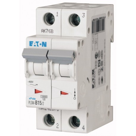 Eaton-moeller PLSM-D15/2-MW EATON ELECTRIC Over current switch, 15A, 2 p, type D characteristic