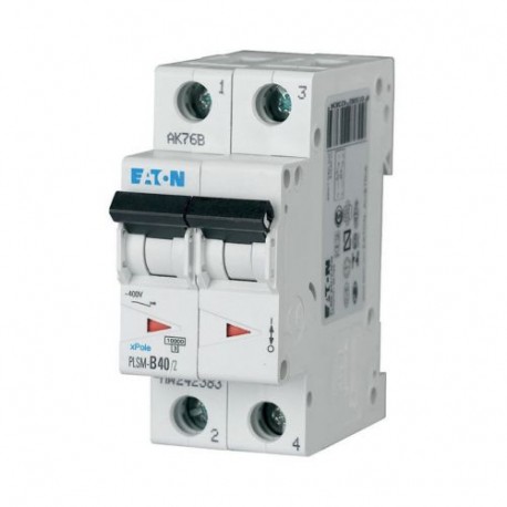Eaton-moeller PLSM-D40/2-MW Y7-242432 EATON ELECTRIC Over current switch, 40A, 2p, type D characteristic