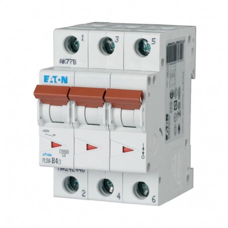 Eaton-moeller PLSM-B4/3-MW EATON ELECTRIC Over current switch, 4A, 3 p, type B characteristic