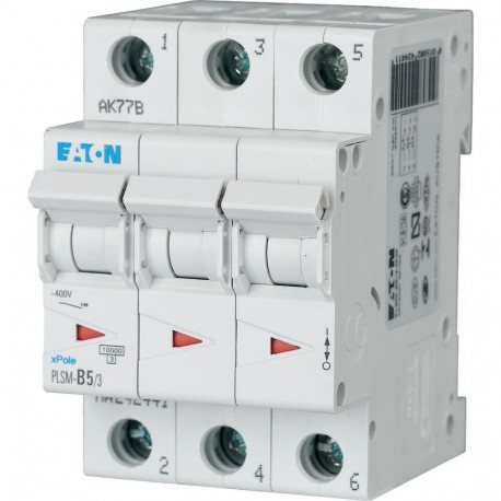 EATON - MOELLER PLSM-B5/3-MW PLSM-B5/3-MW 242441 EATON ELECTRIC Over current switch, 5A, 3 p, type B characteristic