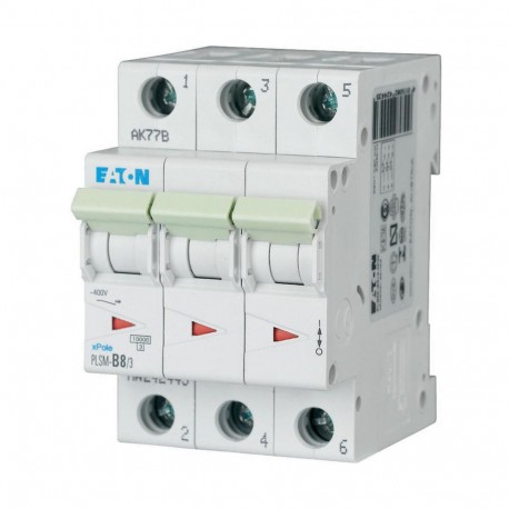 EATON - MOELLER PLSM-B8/3-MW PLSM-B8/3-MW 242443 EATON ELECTRIC Over current switch, 8A, 3 p, type B characteristic