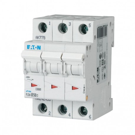 EATON - MOELLER PLSM-B50/3-MW PLSM-B50/3-MW 242453 Y7-242453 EATON ELECTRIC Over current switch, 50A, 3p, type B characteristic