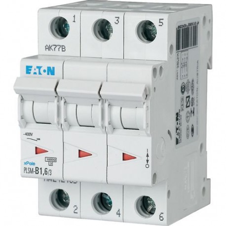Eaton-moeller PLSM-C1,6/3-MW EATON ELECTRIC Over current switch, 1, 6 A, 3 p, type C characteristic