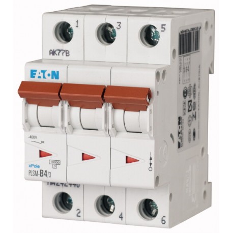 EATON - MOELLER PLSM-C4/3-MW PLSM-C4/3-MW 242466 0001609193 EATON ELECTRIC Over current switch, 4A, 3p, type C characteristic