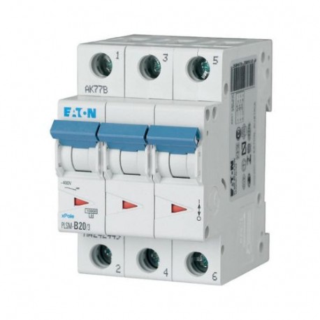 EATON - MOELLER PLSM-C20/3-MW PLSM-C20/3-MW 242475 Y7-242475 EATON ELECTRIC Over current switch, 20A, 3p, type C characteristic