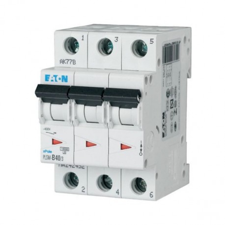 Eaton-moeller PLSM-C40/3-MW Y7-242478 EATON ELECTRIC Over current switch, 40A, 3p, type C characteristic
