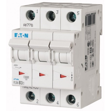 EATON - MOELLER PLSM-D3/3-MW PLSM-D3/3-MW 242487 EATON ELECTRIC Over current switch, 3A, 3p, type D characteristic